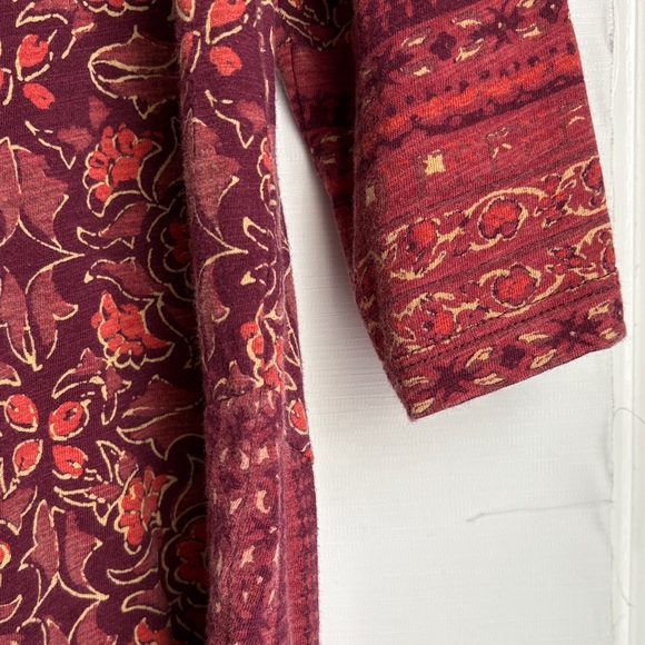 Lucky Brand Burgundy Floral Tunic - Picture 6 of 8